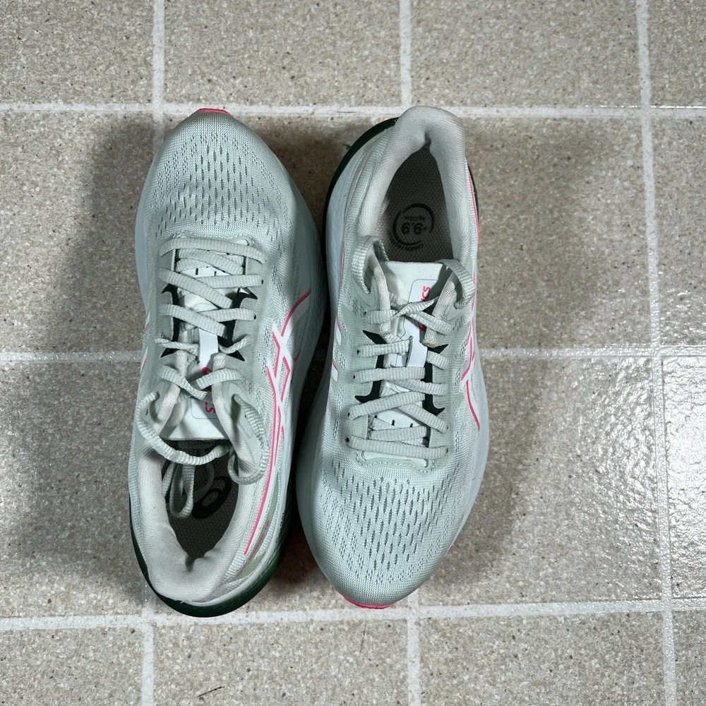 Asics GT-2000 12 Shoes Womens Sz 7 Pure Aqua Pink Mesh Lace Up Sneakers 1012B506